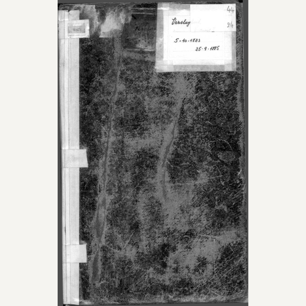 024/1.2.3/00044: Notulen van de raad van beheer 5/10/1883-25/9/1885