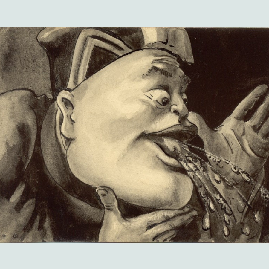 Afbeelding tekening Frits Van den Berghe