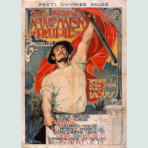 Inhuldigingsaffiche Maison du Peuple