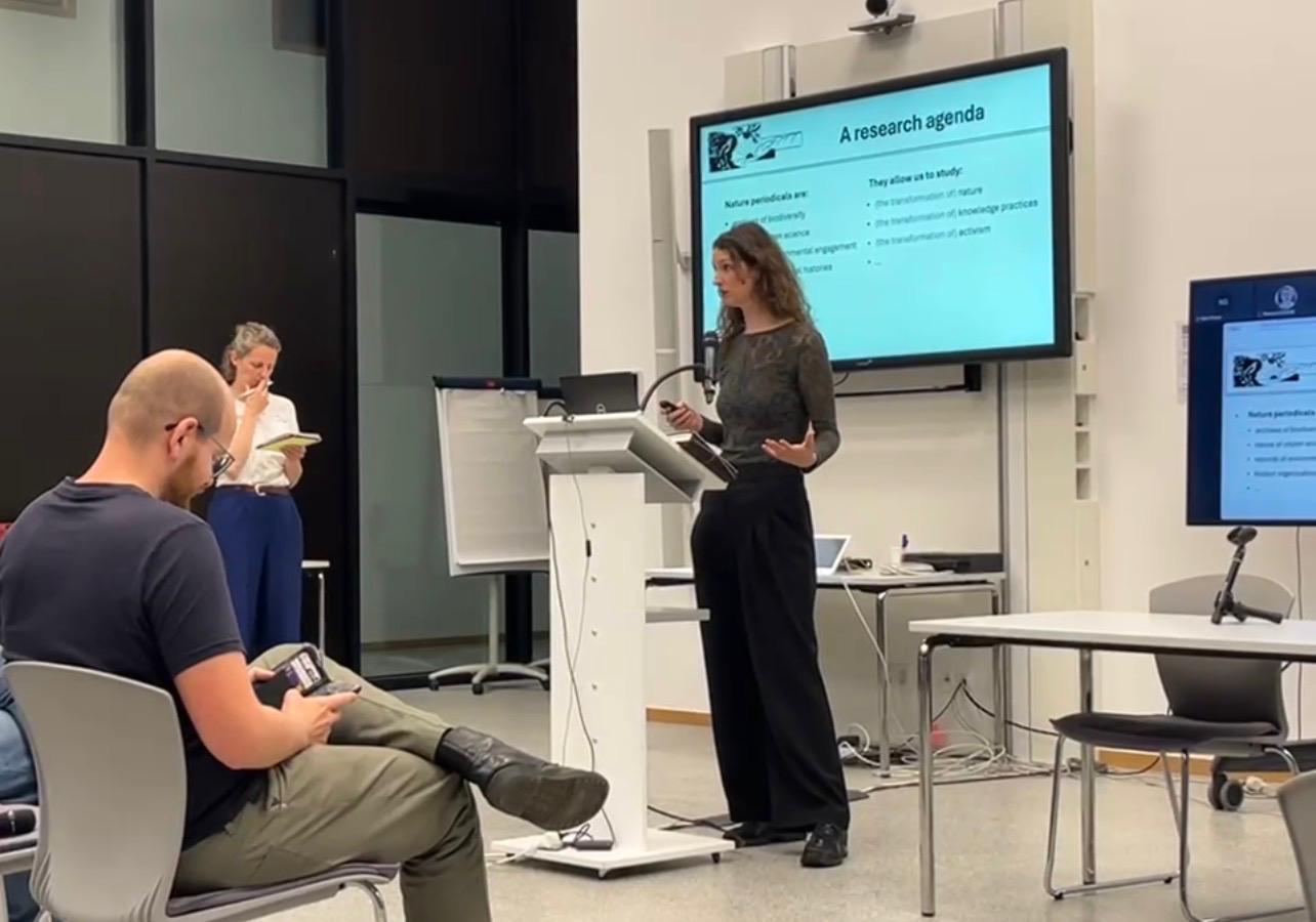 Ishka Desmedt presenteert op de conferentie in Esch-sur-Alzette