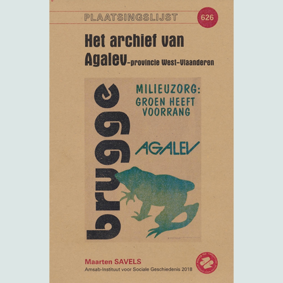 Plaatsingslijst van het archief van Agalev-provincie West-Vlaanderen